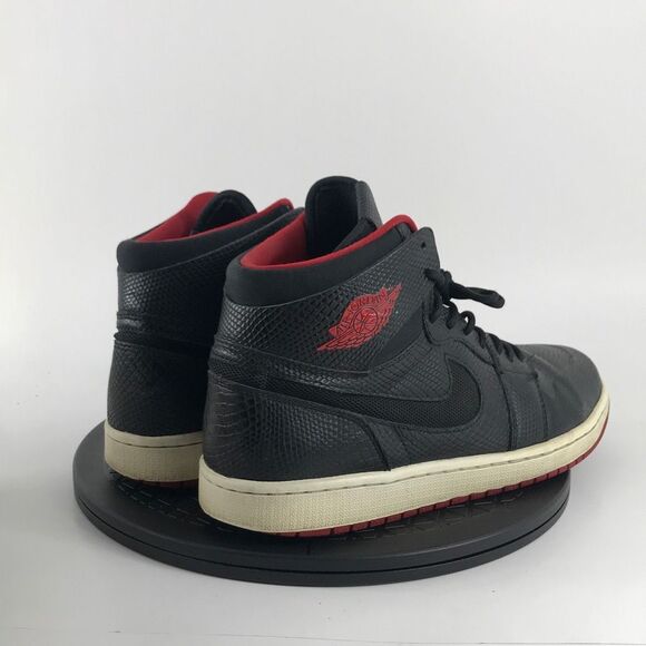Nike Air Jordan 1 Nouveau Snakeskin Black/Red 819176-001 Men’s Size 11 - Picture 5 of 12